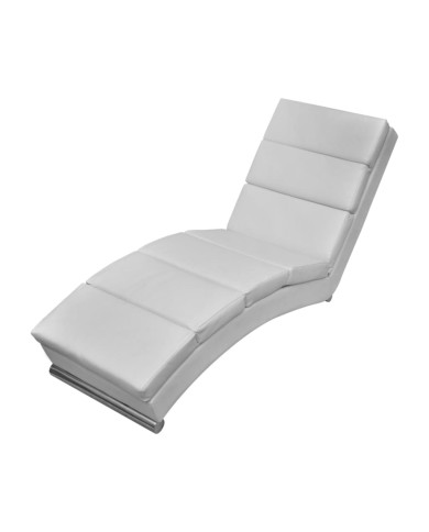 Chaise longue Blanc Similicuir