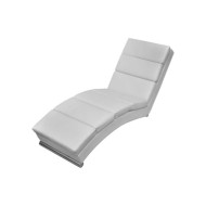 Chaise longue Blanc Similicuir