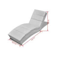 Chaise longue Blanc Similicuir