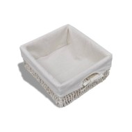Banc de rangement Blanc 62x33x42 cm Bois de paulownia 