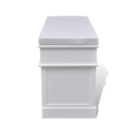 Banc d'entrée et de rangement avec coussin 2 tiroirs Blanc
