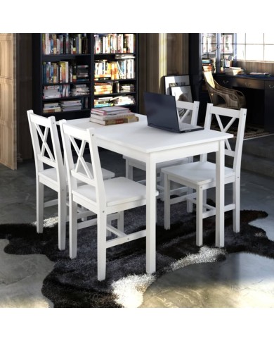 Ensemble de salle à manger 5 pcs Blanc  