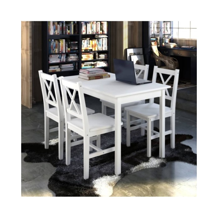 Ensemble de salle à manger 5 pcs Blanc  
