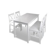 Ensemble de salle à manger 5 pcs Blanc  