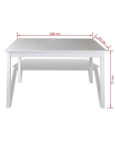 Ensemble de salle à manger 5 pcs Blanc  