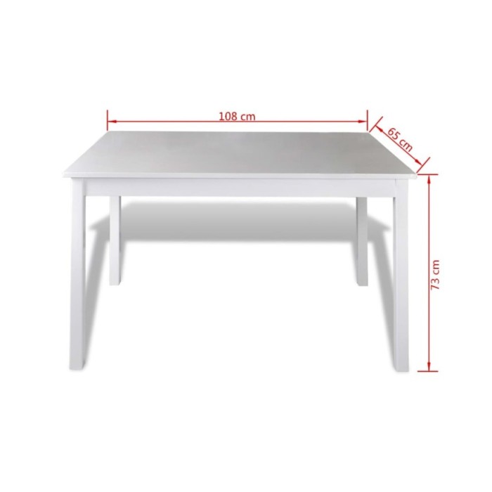 Ensemble de salle à manger 5 pcs Blanc  
