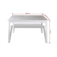 Ensemble de salle à manger 5 pcs Blanc  