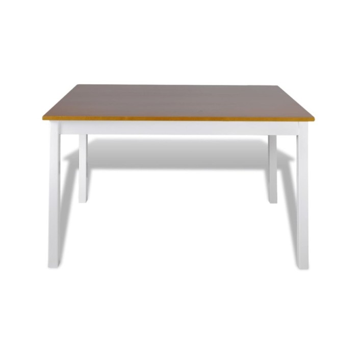 Ensemble de salle à manger 5 pcs Marron et blanc