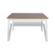 Ensemble de salle à manger 5 pcs Marron et blanc