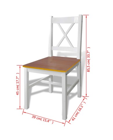 Ensemble de salle à manger 5 pcs Marron et blanc