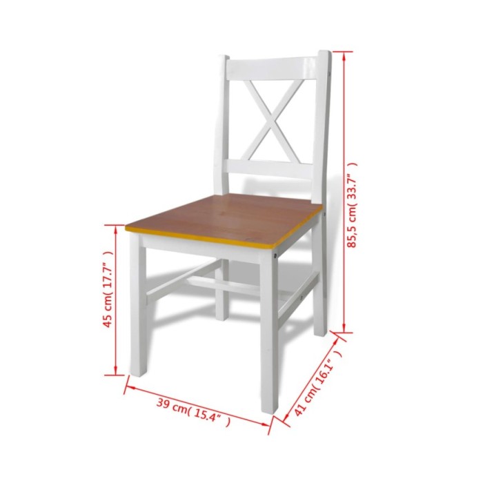 Ensemble de salle à manger 5 pcs Marron et blanc