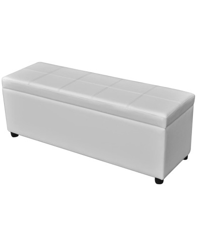 Banc long de rangement Bois Blanc