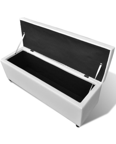 Banc long de rangement Bois Blanc