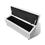 Banc long de rangement Bois Blanc