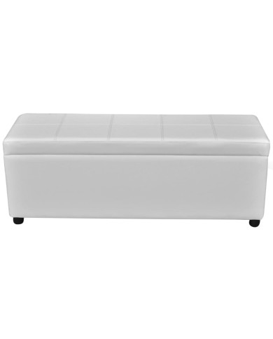 Banc long de rangement Bois Blanc