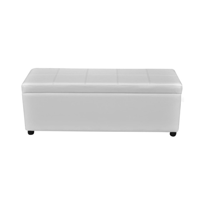 Banc long de rangement Bois Blanc
