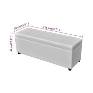 Banc long de rangement Bois Blanc