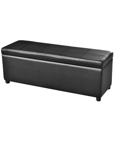 Banc long de rangement Bois Noir
