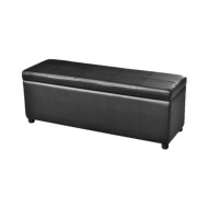 Banc long de rangement Bois Noir