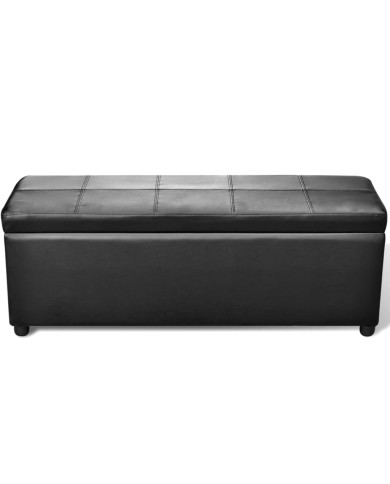 Banc long de rangement Bois Noir
