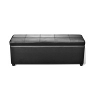 Banc long de rangement Bois Noir