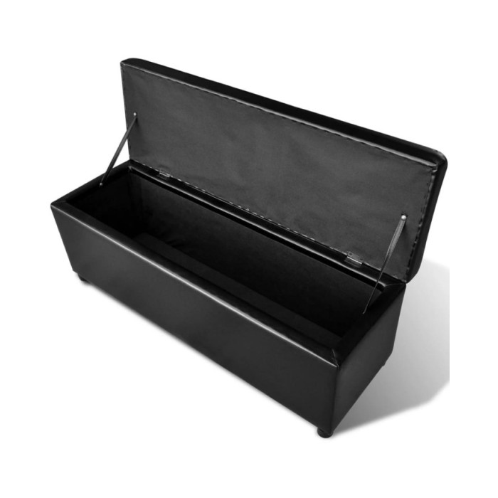 Banc long de rangement Bois Noir
