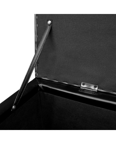 Banc long de rangement Bois Noir
