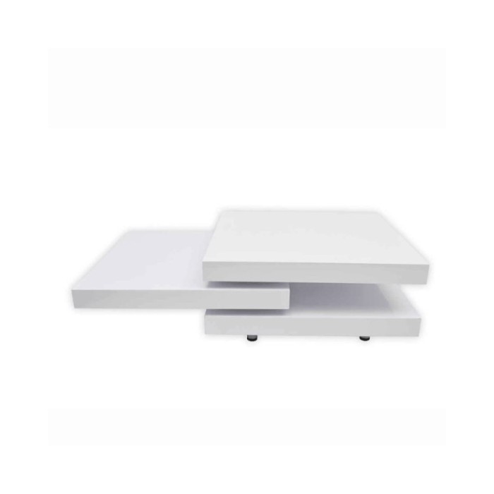 Table basse 3 étagères Blanc brillant 