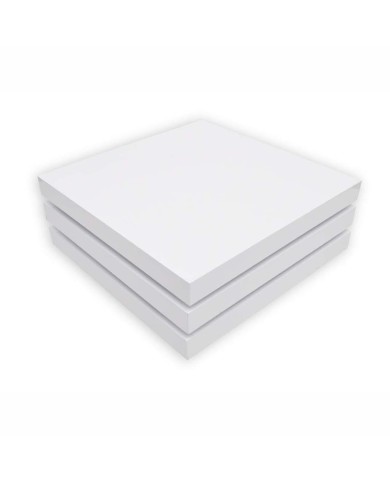Table basse 3 étagères Blanc brillant 