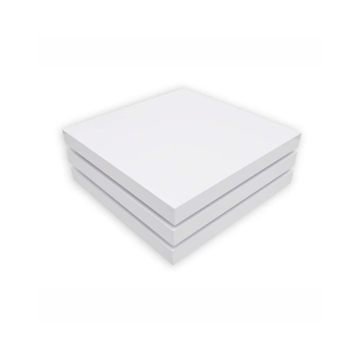 Table basse 3 étagères Blanc brillant 
