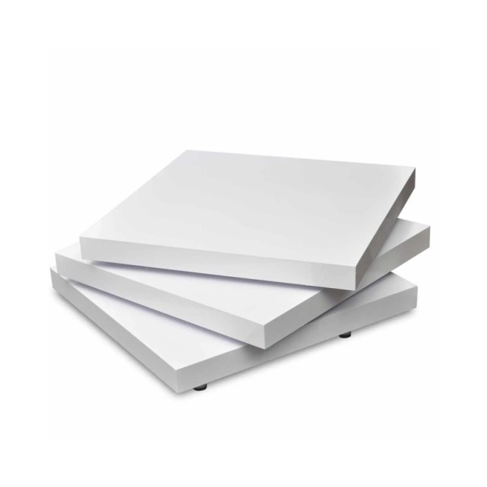 Table basse 3 étagères Blanc brillant 