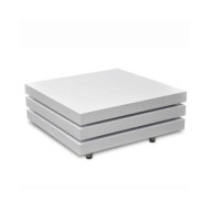 Table basse 3 étagères Blanc brillant 