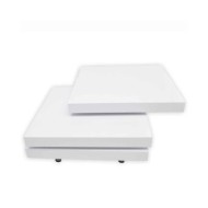Table basse 3 étagères Blanc brillant 