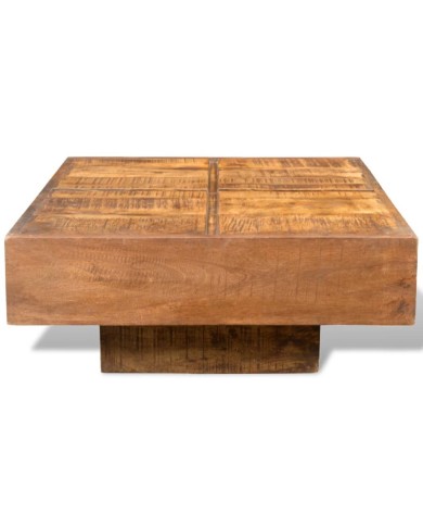 Table basse carrée Marron Bois massif de manguier 