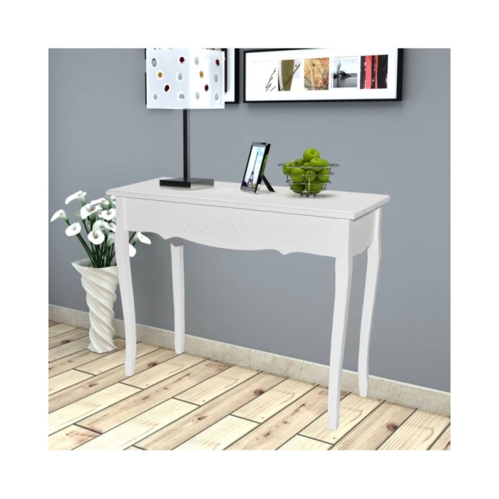 Table de console et coiffeuse Blanc