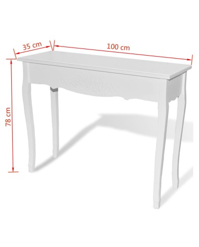 Table de console et coiffeuse Blanc
