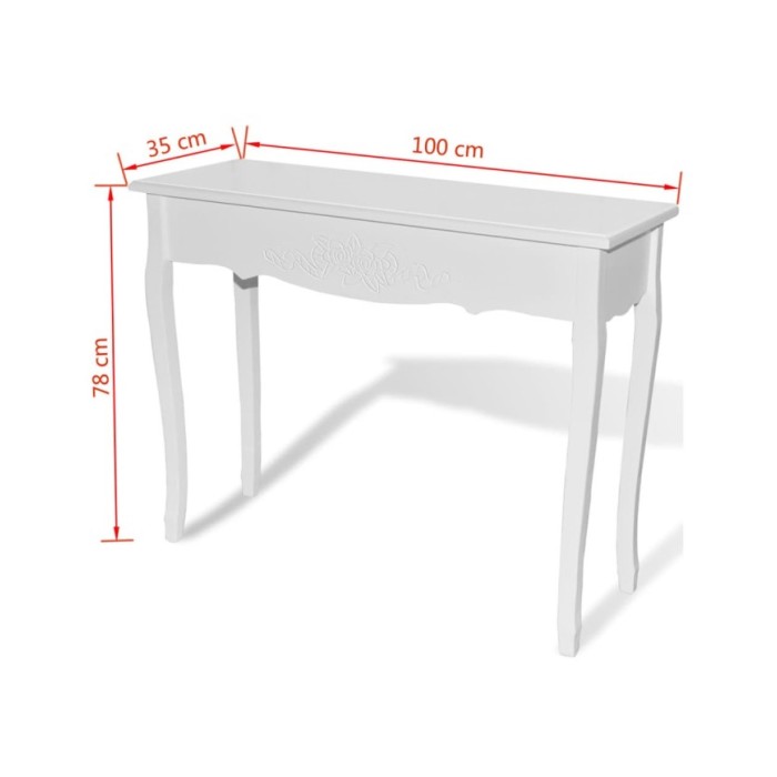 Table de console et coiffeuse Blanc