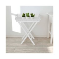 Table d'appoint avec plateau Blanc 