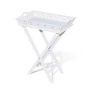 Table d'appoint avec plateau Blanc 