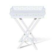 Table d'appoint avec plateau Blanc 