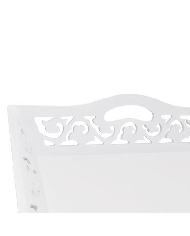 Table d'appoint avec plateau Blanc 