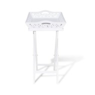 Table d'appoint avec plateau Blanc 