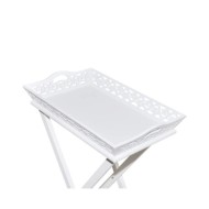 Table d'appoint avec plateau Blanc 