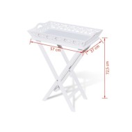 Table d'appoint avec plateau Blanc 