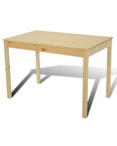 Table de salle à manger en bois avec 4 chaises Naturel