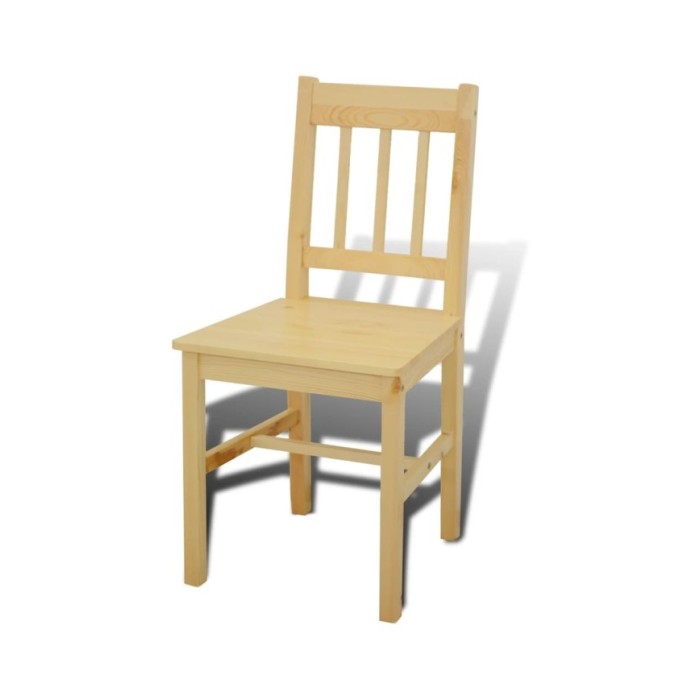 Table de salle à manger en bois avec 4 chaises Naturel