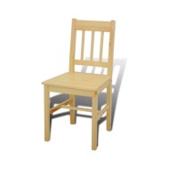 Table de salle à manger en bois avec 4 chaises Naturel