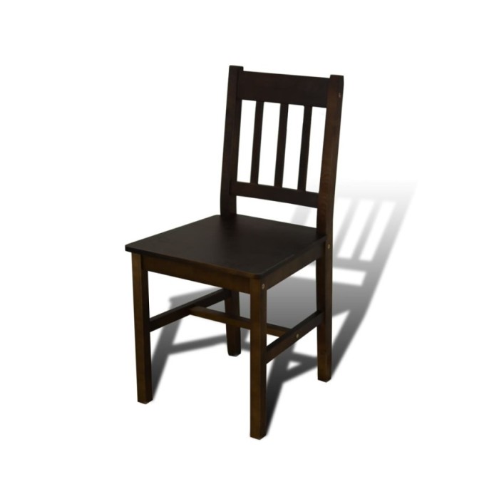 Table de salle à manger avec 4 chaises Marron