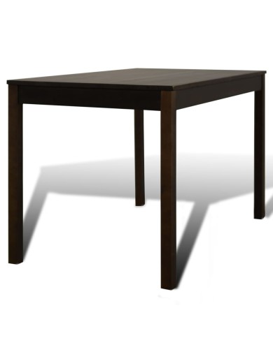 Table de salle à manger avec 4 chaises Marron
