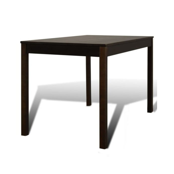 Table de salle à manger avec 4 chaises Marron